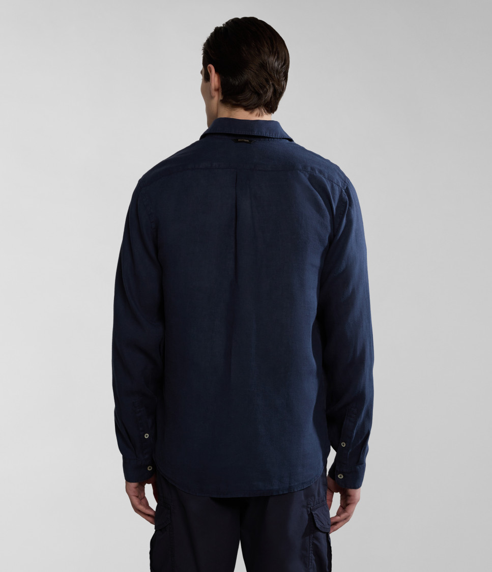 G-LINEN LS BLU MARINE 