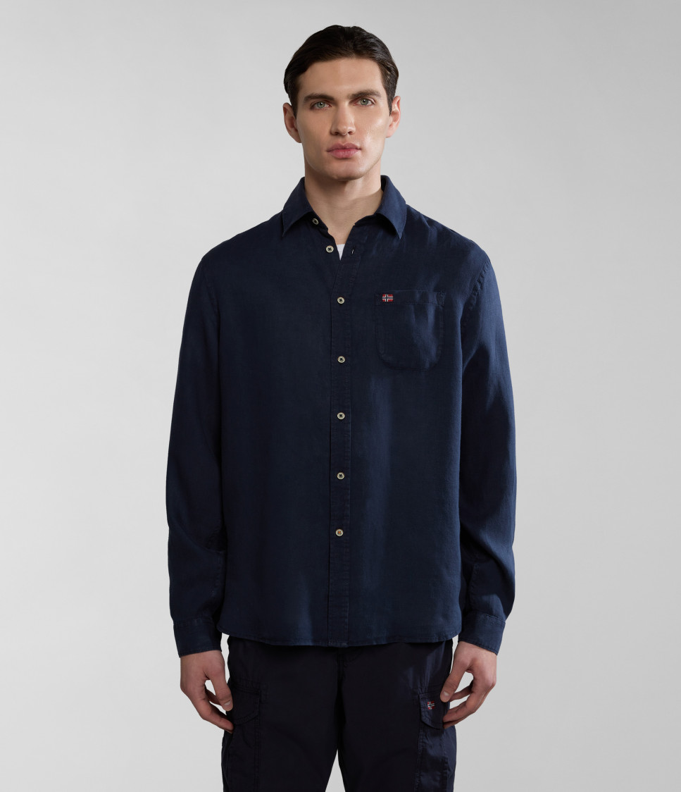 G-LINEN LS BLU MARINE 