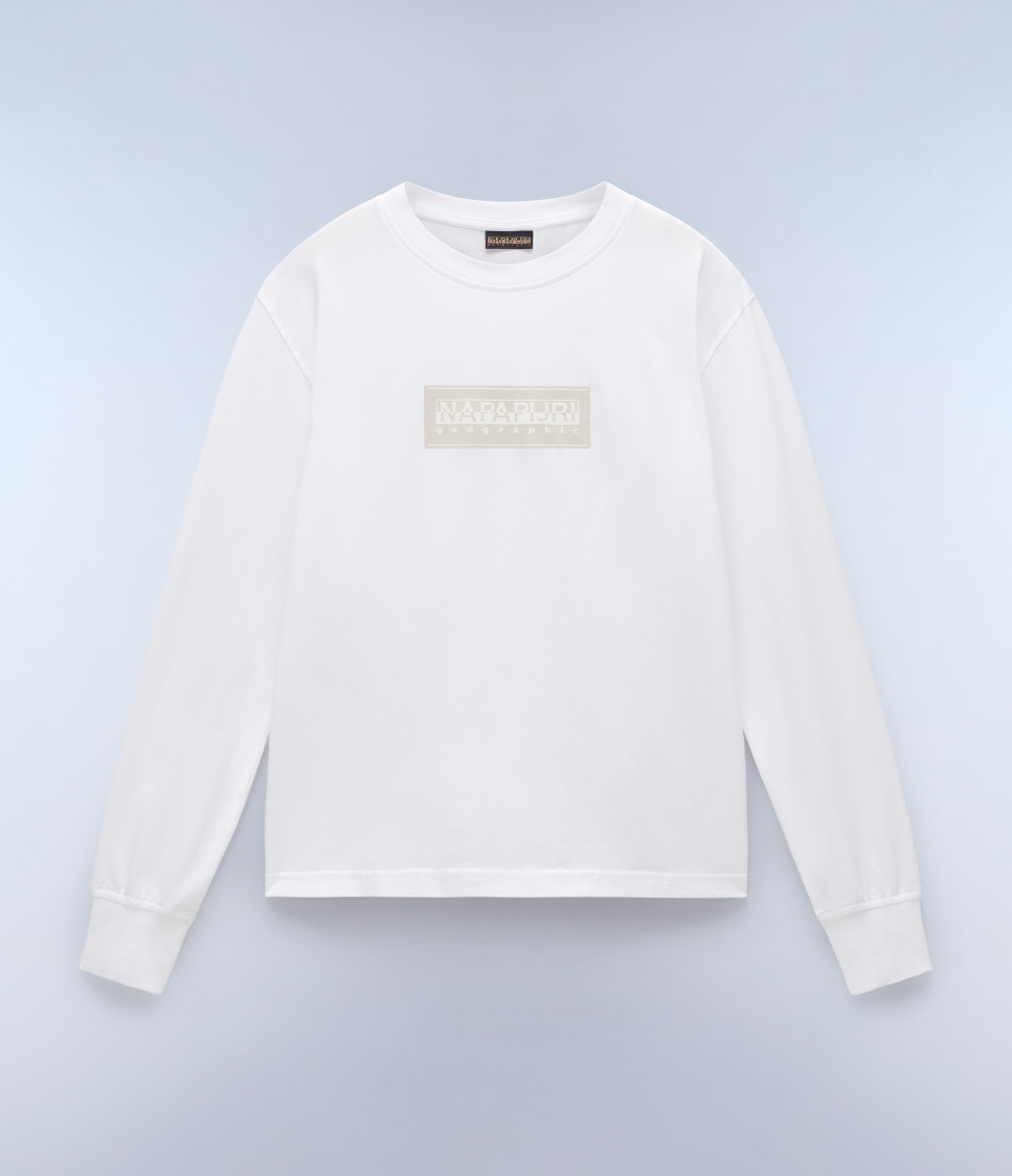 S-BOX LOGO LS W BRIGHT WHITE 002 