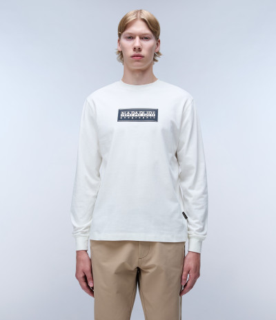 S-BOX LOGO LS WHITE HERON