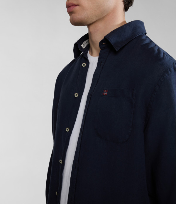 G-LINEN LS BLU MARINE 