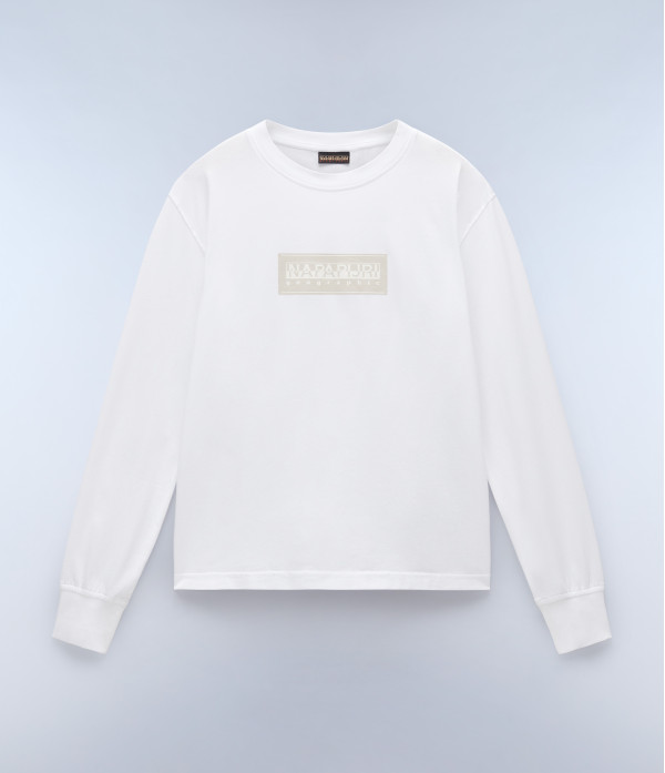 S-BOX LOGO LS W BRIGHT WHITE 002 